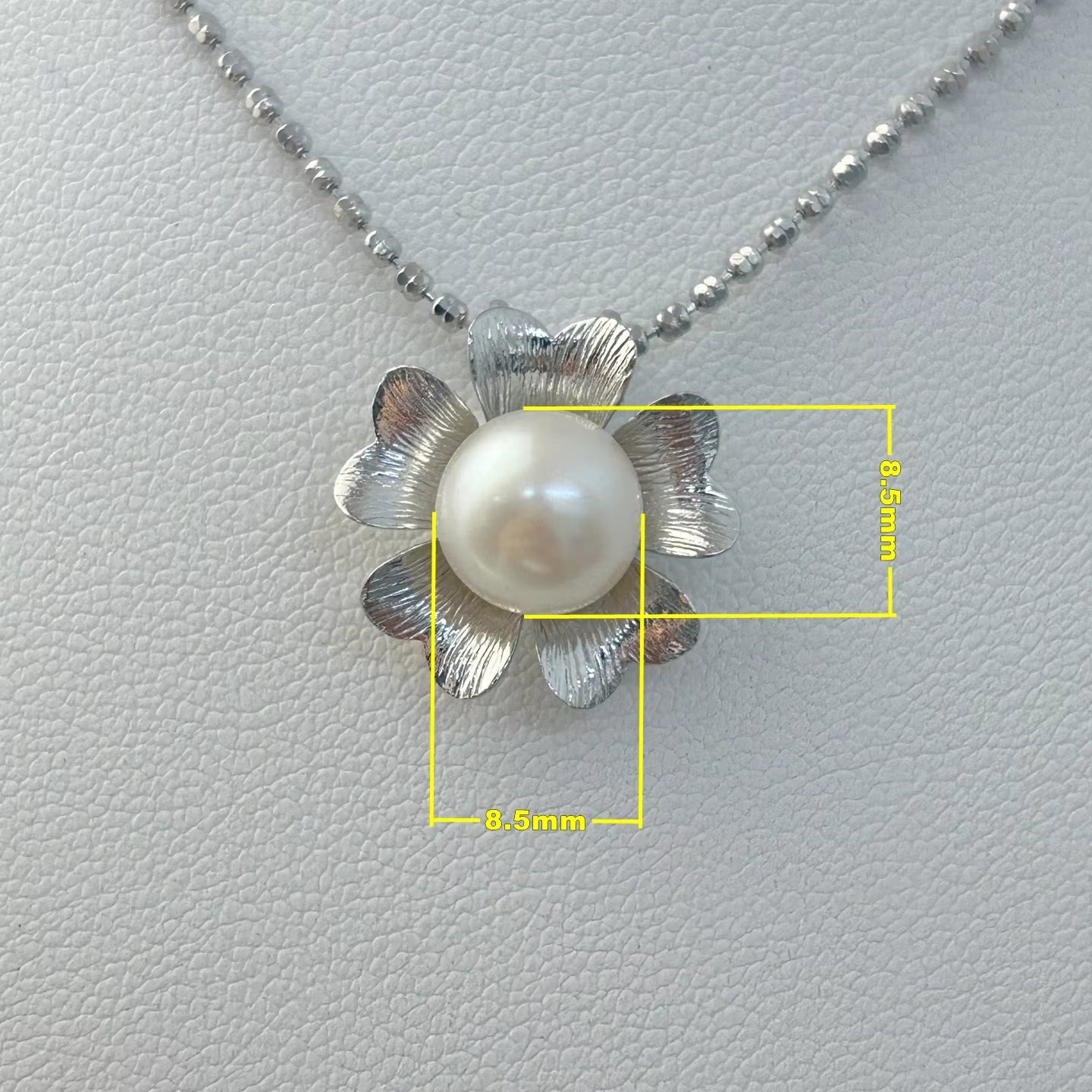 Wholesale Rhodium Plated 925 Sterling Silver Natural Freshwater Pearl Pendant（wihtout Chain）